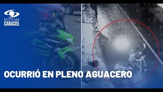 Lo amenazaron y golpearon: violento robo de moto en Bogotá