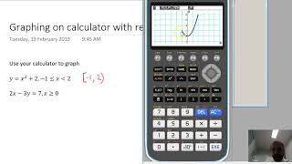 Graphing on calculator using restricted domains