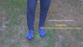 Merrell Men's Choprock Shandal Aqua Shoes- First Impression