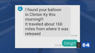 Amazing: Kentucky relative finds balloon released by New Athens, Ill. woman