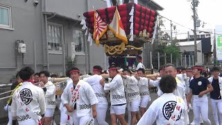 貝塚太鼓台祭り試験担ぎ 堀之町の太鼓台 2024.06.30