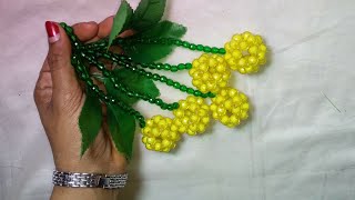 পুতির লটকন তৈরি/ খুব  সহজে পুতির লটকন তৈরি/ How to make Beaded Bermese  grape/Showpice