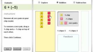 Adding integers with algebra tiles