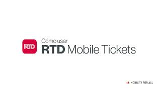 Cómo usar RTD Mobile Tickets