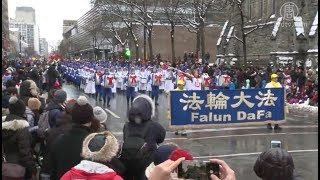 感恩节谢师恩 纽约法轮功学员感谢李洪志师父 | 加拿大蒙特利尔圣诞游行 天国乐团获赞