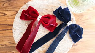 리본공예DIY 에일린리본 벨벳리본 만들기 ribbon bow