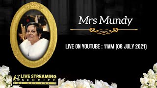 Funeral of the Late Mrs Mundy