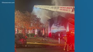 Virginia Beach house fire leaves 3 people injured, pet dead