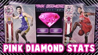 NBA 2K18 PINK DIAMOND 99 OVERALL LONZO BALL & DERRICK ROSE STATS? *MARCH MADNESS* | NBA 2K18 MyTEAM