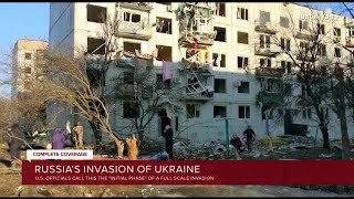 Russia invades Ukraine on many fronts in 'brutal act of war'