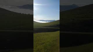 Camino de Santiago path through the Pyrenees mountains!