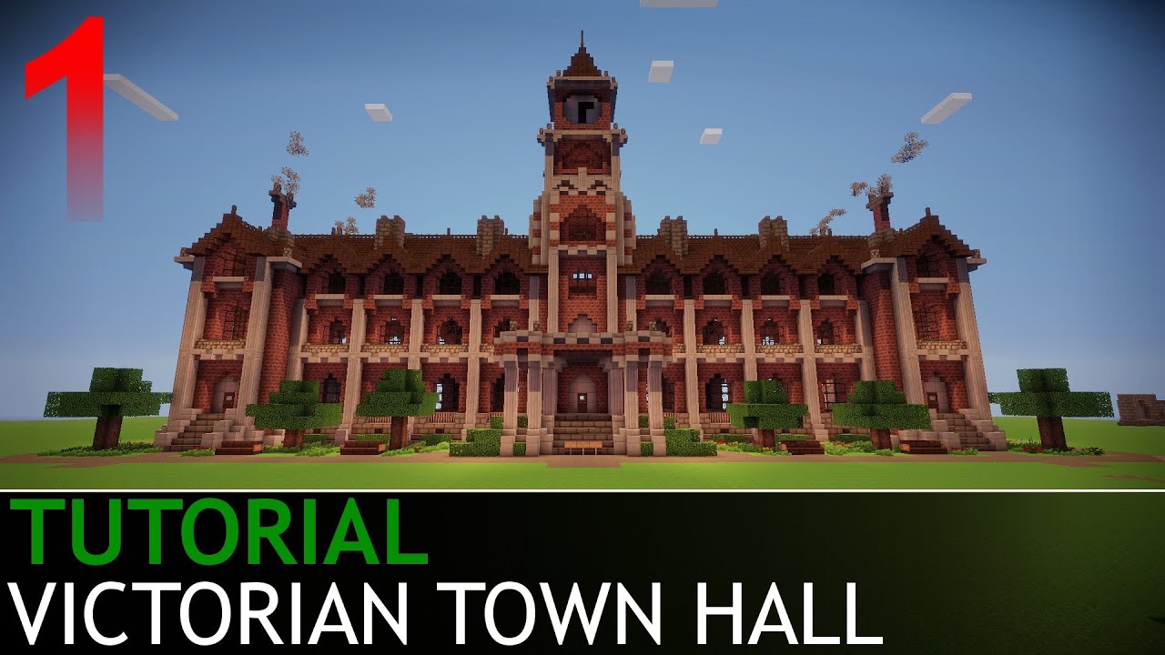 Minecraft - How To Build A Victorian Town Hall [Part 1/4] - YouTube