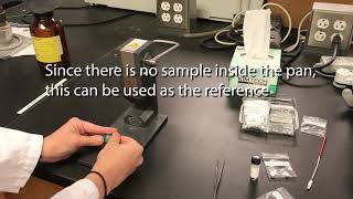 Preparing a sample for DSC analysis