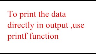 first program | Printf program in c language using turbo-c.