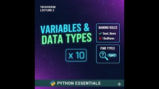 Python Full Course❤️ |Python Variables and Data types | Python tutorial Lecture 2