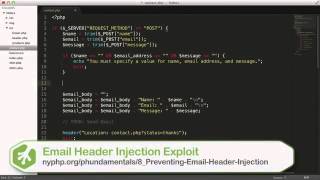 PR PHP 39 Validating Contact Form Data