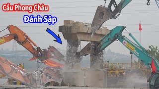 Căng Thẳng : Khoảnh Khắt Xe Cuốc Vác Búa Lớn Đánh Sập Trụ CầUu Phong Châu