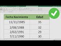 Como calcular la edad con fecha de nacimiento en Excel