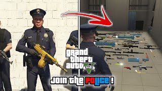 GTA 5 - How To Join the Police! (Police Uniform, Free Weapons & more)