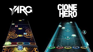yarg / clone hero - side by side comparison