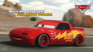 Mazda miata mx5 Mcqueen livery | Full design tutorial | Car Parking Multiplayer latest update...