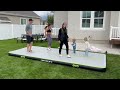 review and demo of inflatable gymnastics mat air training track air track tumbling mat