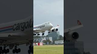 BOEING 747-4EVF CARGOLUX (MIAMI TO AMSTERDAM) LANDING SCHIPHOL AIRPORT / PLANE SPOTTING / LXJCV