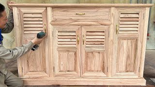 Skillful Craft Woodworking Skills | Design Shoe Cabinet Neo classical Style With Shutters Unique