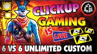 Unlimited custom 6 vs 6 / All is hero in free fire #clickup gaming