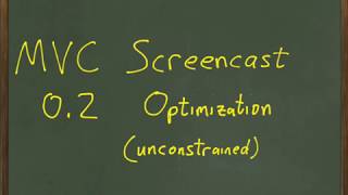 Unconstrained Optimization Example