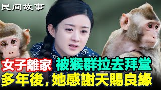 🐒 ✅ 民間故事：女子離家，被猴群拉去拜堂，多年後，她感謝天賜良緣 #民間故事 #正能量故事 #傳奇故事 #民間傳說 #stroytelling  #秋姐講故事