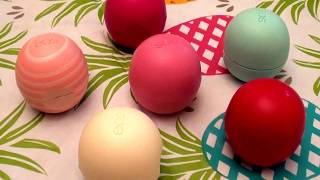 EOS LIP BALM SPHERES Visibly Soft Lips 99% natural Long lasting moisture