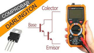 Comprobación de transistor DARLINGTON con multímetro