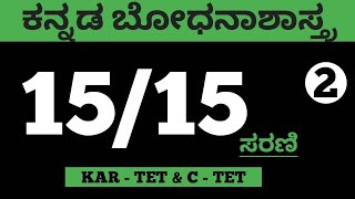 ಕನ್ನಡ ಬೋಧನಾಶಾಸ್ತ್ರ|| Kannada pedagogy || 15/15 || KAR-TET & C-TET|| @Learning.com-0314