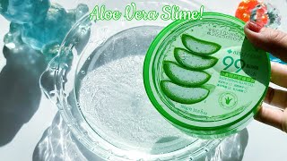 【ASMR】アロエベラスライムを作るよ! DIY Aloe Vera Slime! Satisfying Video!解压 史莱姆