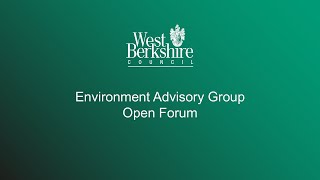 Environment Advisory Group Open Forum (Thursday, 28 September 2023)