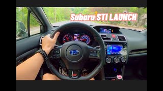 2019 Subaru STI launched - hard pull, downshifting (POV driving)