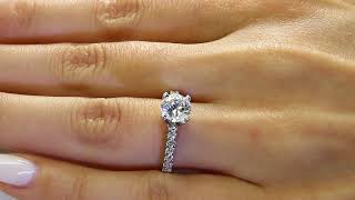 4/5 CTW Multi-Stone Round Diamond Engagement Ring in 14K White Gold (MD160214)