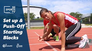 #Athletics101: How to set up and push off from starting blocks [Athletics for Beginners]