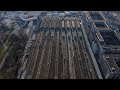 aerial view of stuttgart hauptbahnhof the central railway station in a major city in germany