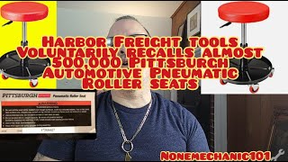 Harbor Freight Voluntarily Recalls Almost 500,000 Pittsburgh Automotive Pneumatic Roller Seats