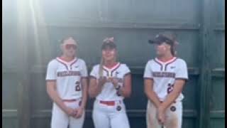 Wheelersburg’s Clara Watkins, Makenzie Mullins and Emmee Eaton discuss their victory over Northwest,