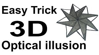 Easy Trick Art 3d Optical illusion drawing #shorts
