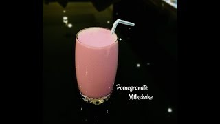 Fresh and Delicious Pomegranate Milkshake-How to Make Homemade Pomegranate Juice With Milk(Healthy)