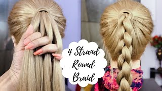 HOW TO - 4 STRAND ROUND BRAID हिंदी में