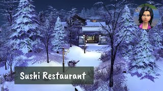 Mt Komorebi Sushi Restaurant | Dine Out | Snowy Escape | The Sims 4 | Speed Build