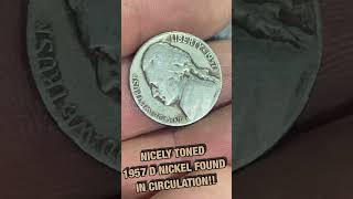 #1957 D #nicely #toned #jefferson #nickel #pulled from #circulation #coin #coins #coincollecting #yo