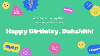 Happy Birthday, Dakshith!