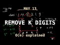 Remove K Digits - LeetCode May 13 Challenge