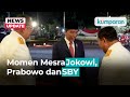 Momen Jokowi di Antara Prabowo dan SBY Terekam saat Parade Senja Kemhan